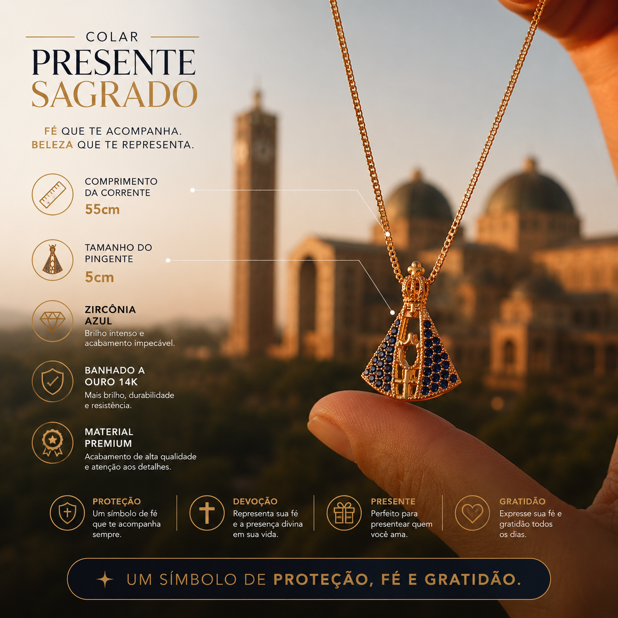 [COMPRE1 E RECEBA 2]  Nossa Senhora Aparecida - Dupla Face™